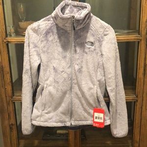 North Face grey fleece jacket